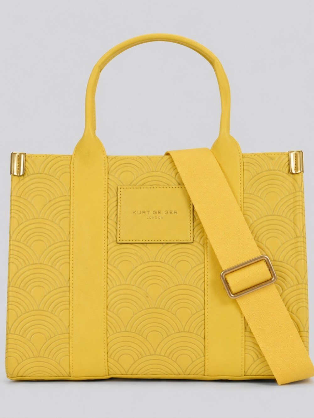 Kurt Geiger Southbank  Yellow Tote with Arch Pattern